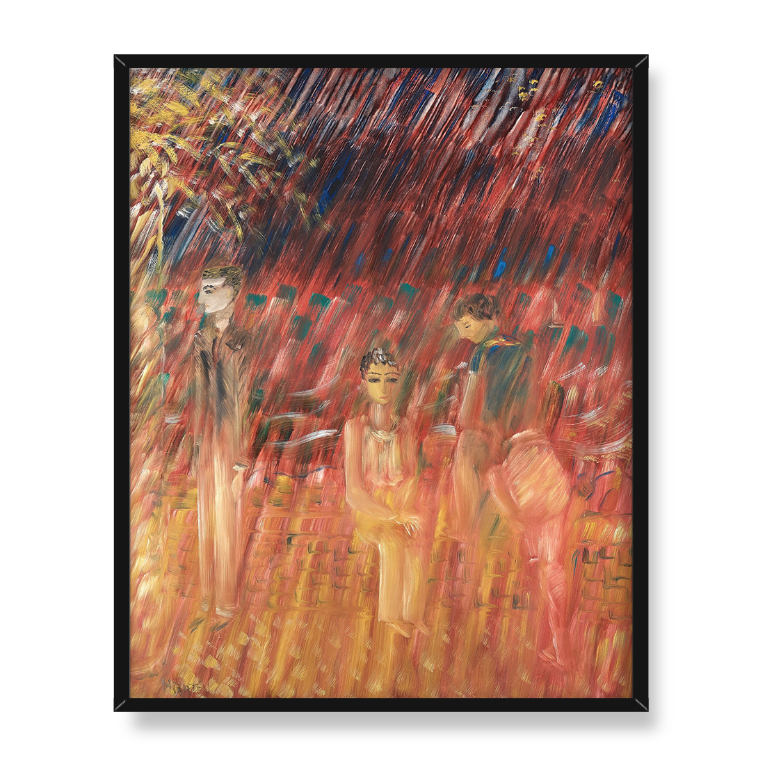 Sigrid Hjerten Trzej młodzieńcy 40x50 w RAMIE