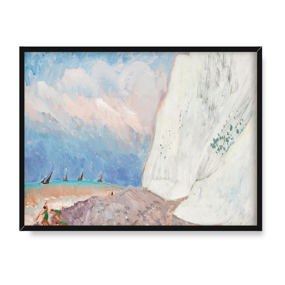 Sigrid Hjerten Wapienna skała St Aubin 30x40 w RAMIE