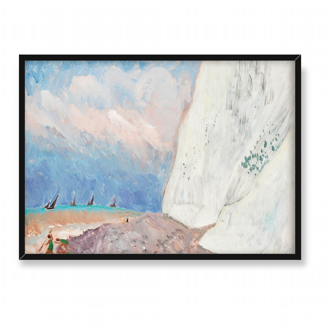 Sigrid Hjerten Wapienna skała St Aubin 70x50