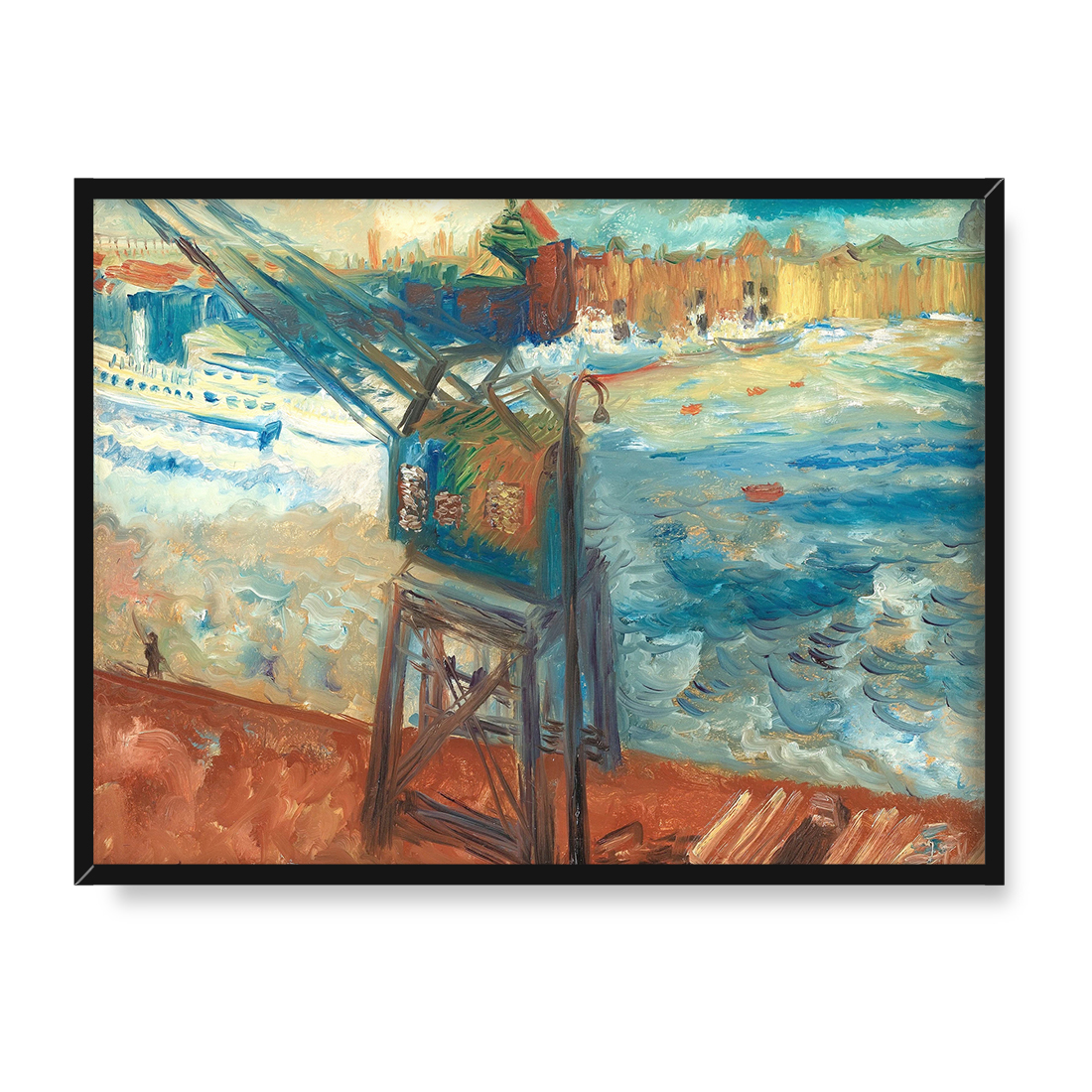 Sigrid Hjerten Widok na Skeppsbron 30x40 w RAMIE