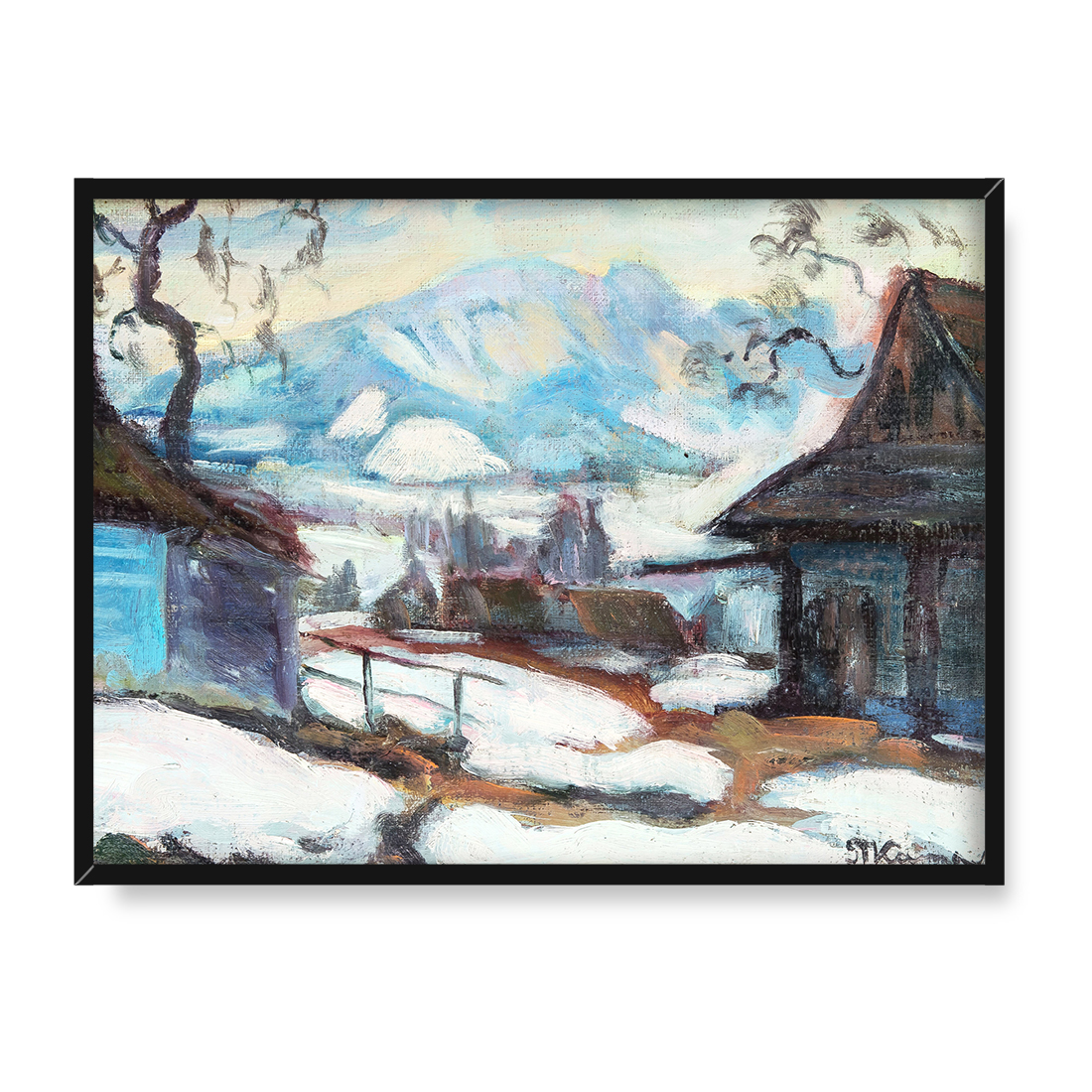 Stanisław Kamocki Pejzaż tatrzański z Giewontem w tle 30x40