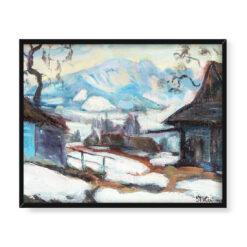 Stanisław Kamocki Pejzaż tatrzański z Giewontem w tle 50×40