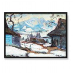 Stanisław Kamocki Pejzaż tatrzański z Giewontem w tle 70×50