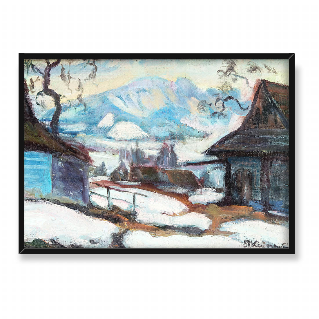 Stanisław Kamocki Pejzaż tatrzański z Giewontem w tle 70x50