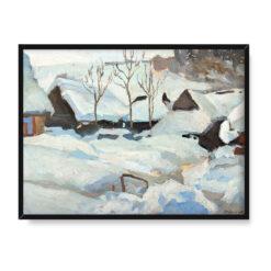 Stanisław Kamocki Pejzaż zimowy 2 30×40 w RAMIE