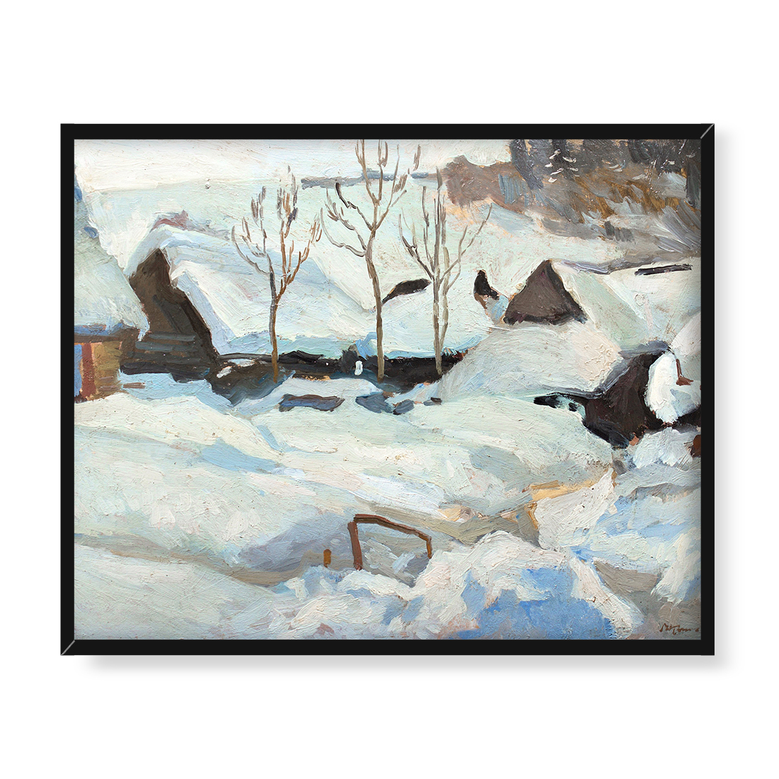 Stanisław Kamocki Pejzaż zimowy 2 50x40