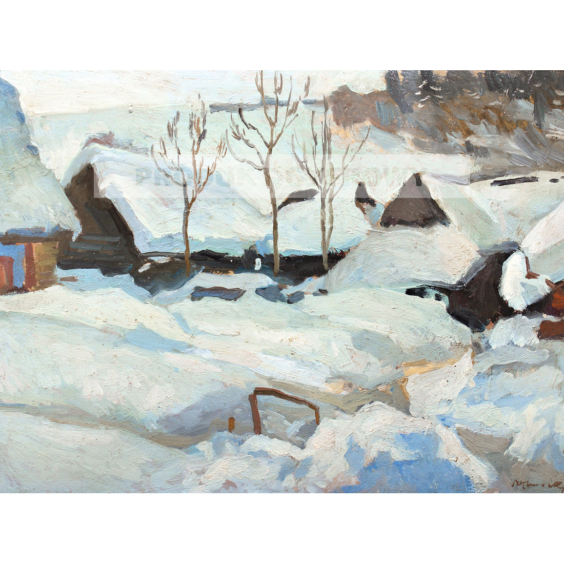Stanisław Kamocki Pejzaż zimowy 2 — produkt cyfrowy do pobrania