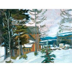 Stanisław Kamocki Pejzaż zimowy — produkt cyfrowy do pobrania