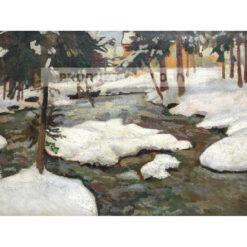 Stanisław Kamocki Potok w lesie — produkt cyfrowy do pobrania