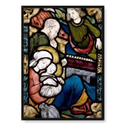 Stanisław Wyspiański Witraż Anioł nakazujący Świętej Rodzinie ucieczkę 50×70