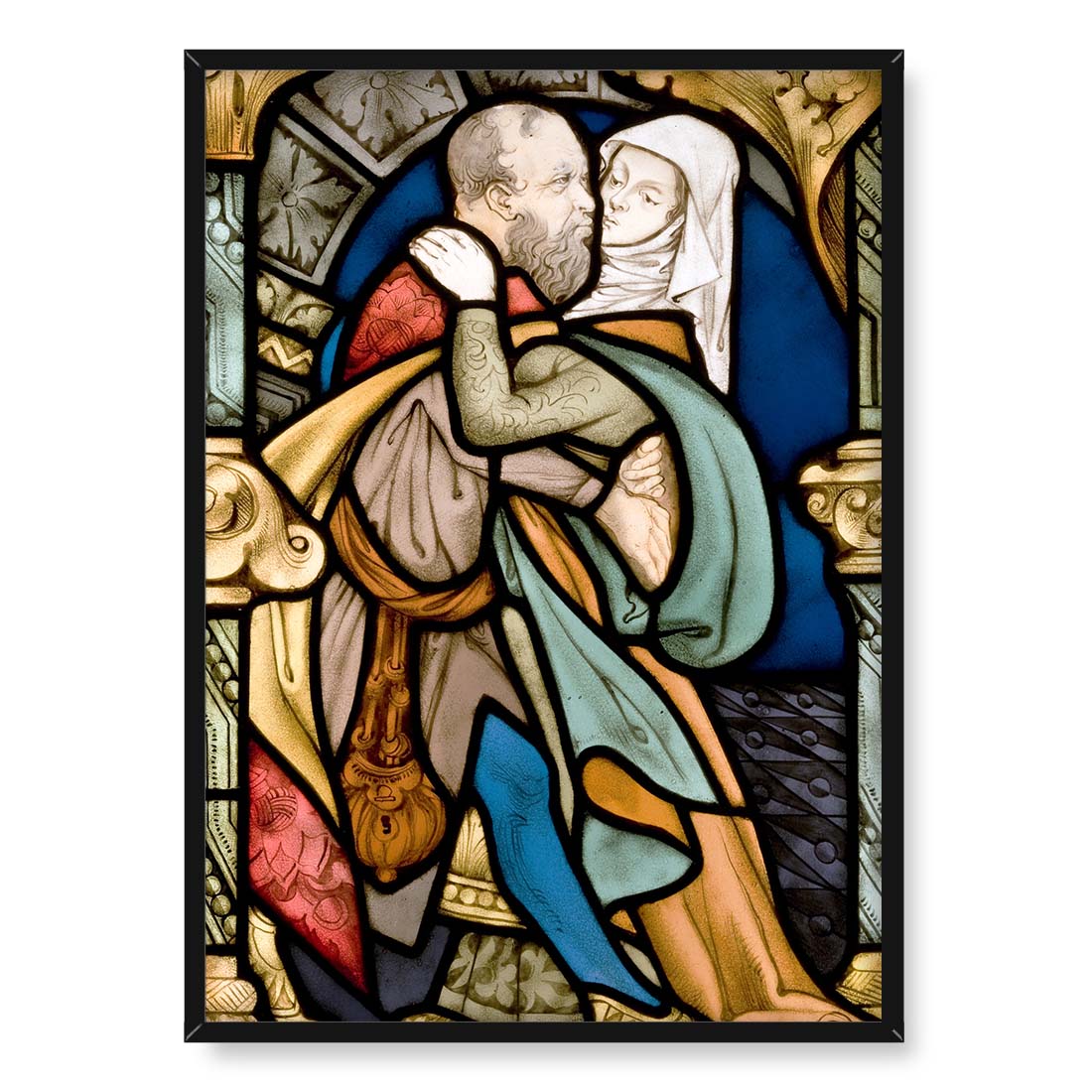 Stanisław Wyspiański Witraż Spotkanie w Złotej Bramie 50x70