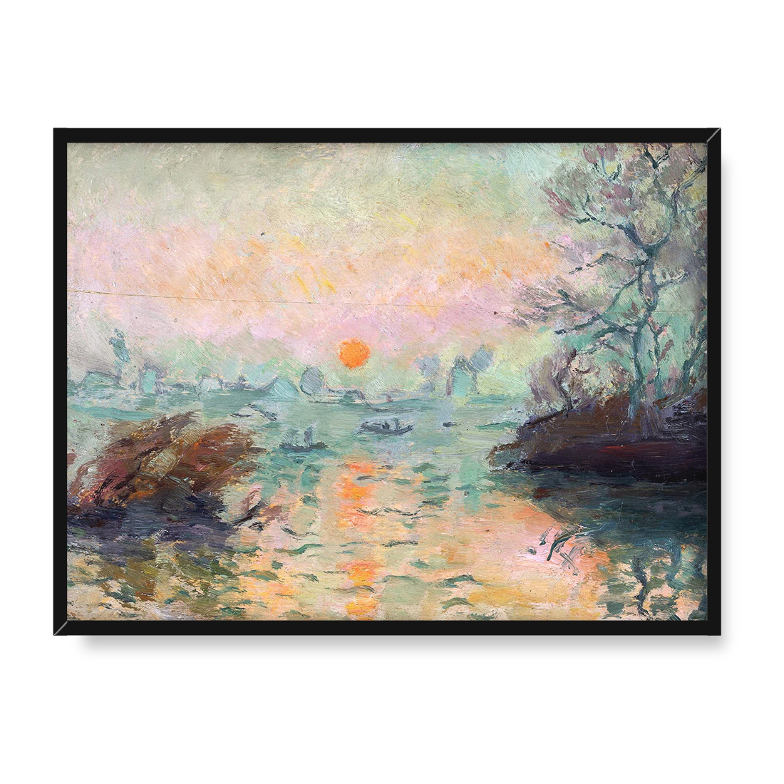 Tadeusz Makowski Pejzaż o zachodzie słońca 30x40