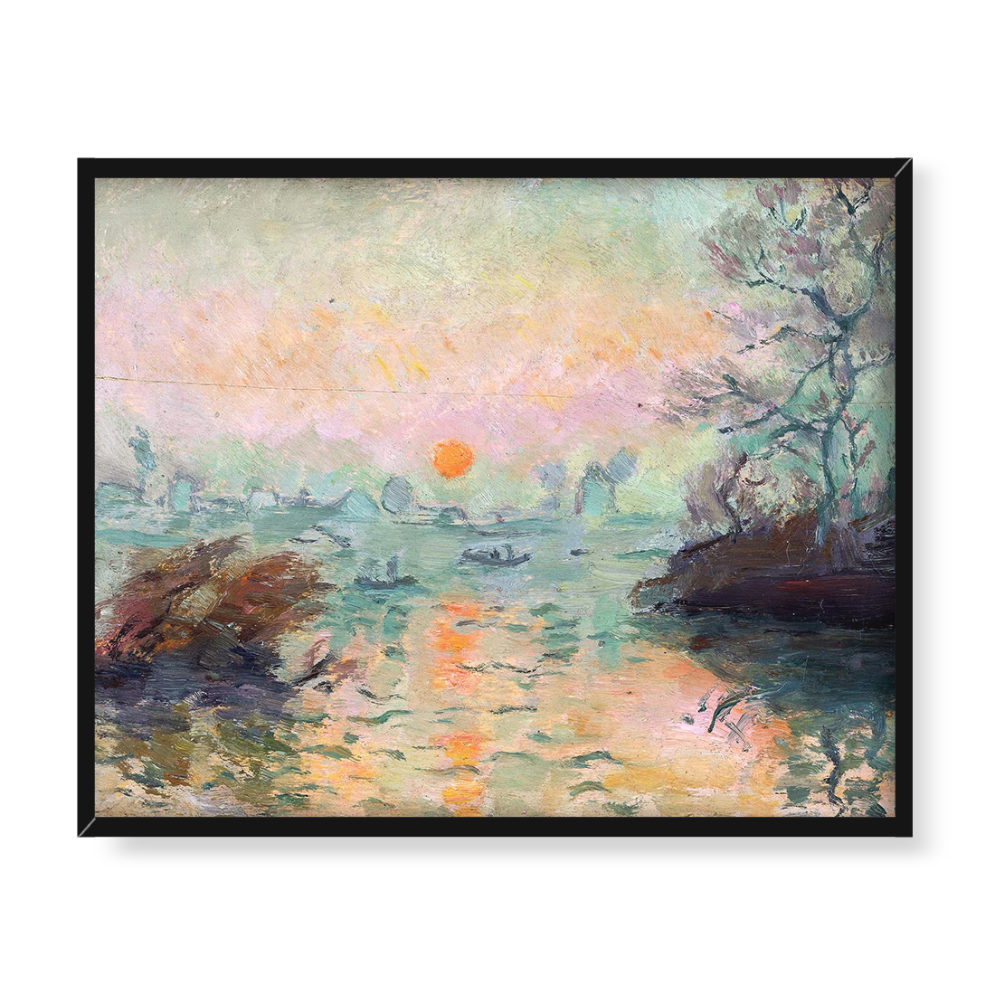 Tadeusz Makowski Pejzaż o zachodzie słońca 50x40