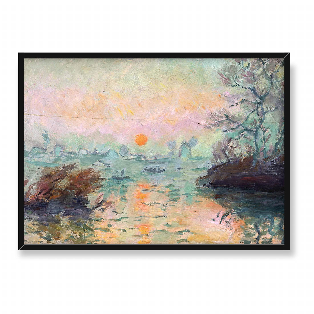 Tadeusz Makowski Pejzaż o zachodzie słońca 70x50