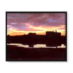 Thorarinn Thorlaksson Zachód słońca nad Tjornin 50×40