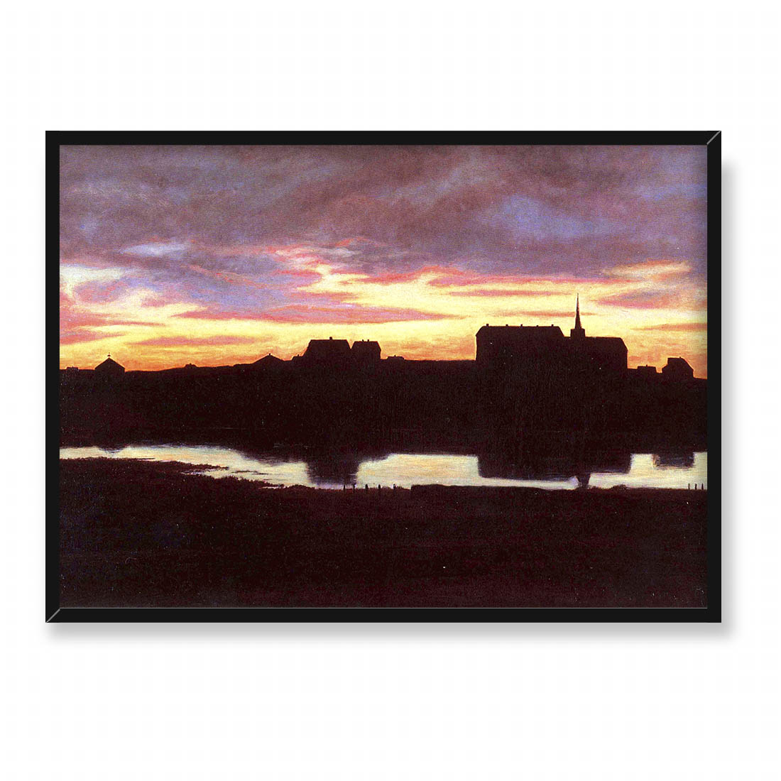 Thorarinn Thorlaksson Zachód słońca nad Tjornin 70x50