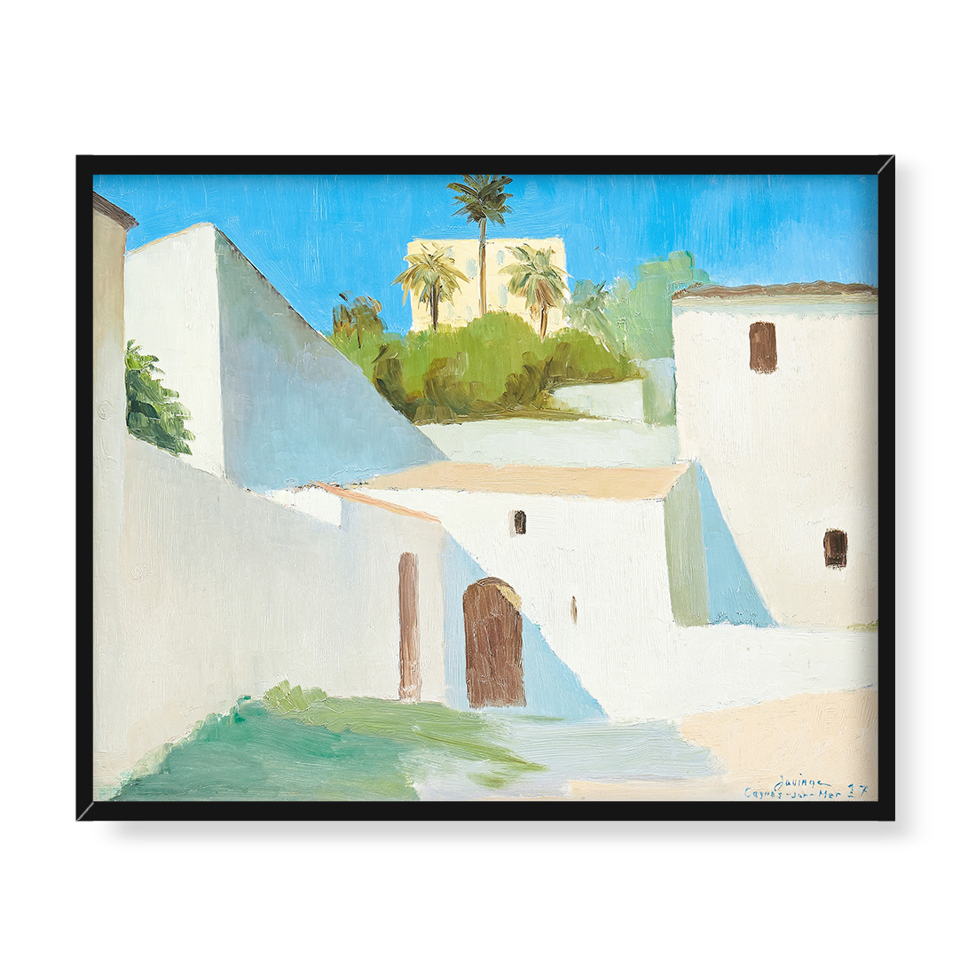 Torsten Jovinge Słoneczne fasady w Cagnes-sur-Mer 50x40 w RAMIE