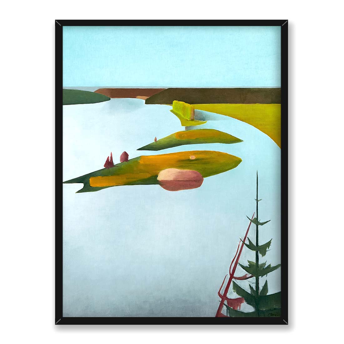 Torsten Jovinge Wysepki na rzece 30x40 w RAMIE