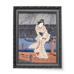 Utagawa Hiroshige Wieczór na rzece Sumida wydruk na płótnie 50×70