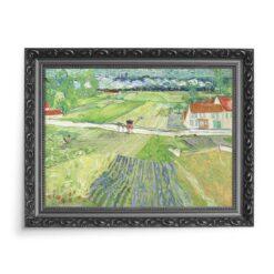 Vincent van Gogh Krajobraz z powozem i pociągiem w tle 70×50