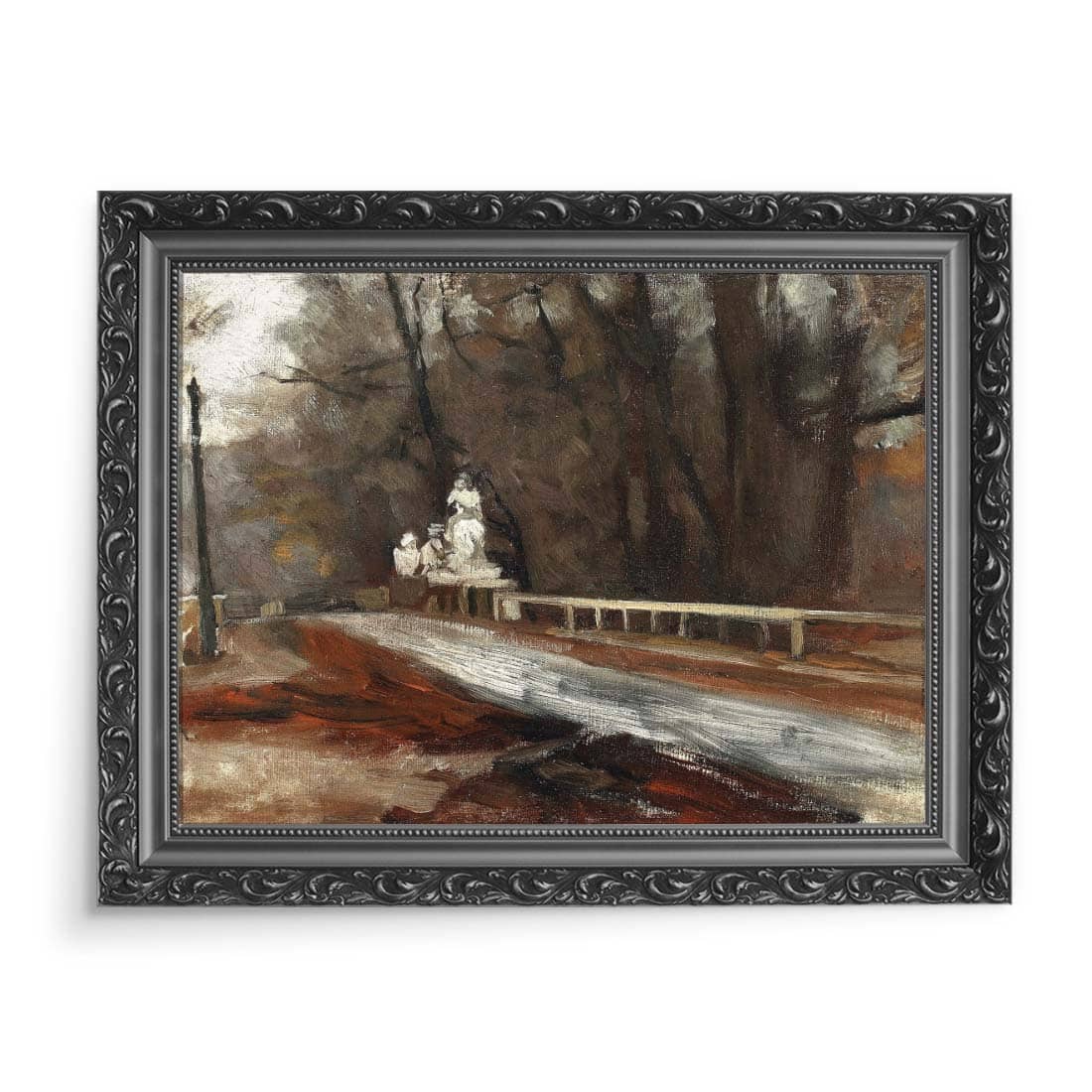 Władysław Podkowiński Most z pomnikiem Sobieskiego na Agrykoli 70x50