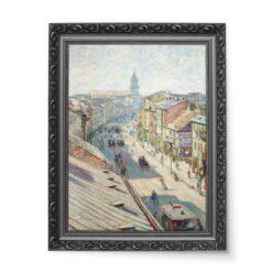 Władysław Podkowiński Ulica Nowy Świat w Warszawie w letni dzień wydruk na płótnie 50×70