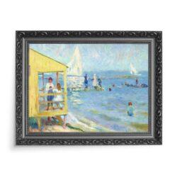 William James Glackens Żółta łaźnia i żaglówka Bellport Long Island 70×50