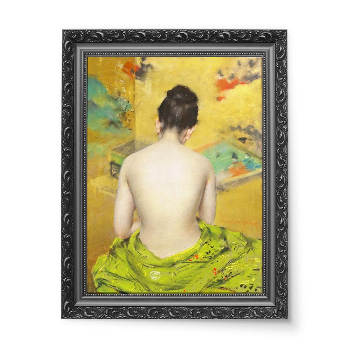 William Merritt Chase Badanie koloru ciała i złota wydruk na płótnie 50x70
