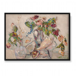 Włodzimierz Terlikowski Martwa natura z kwiatami i muszlami 70×50