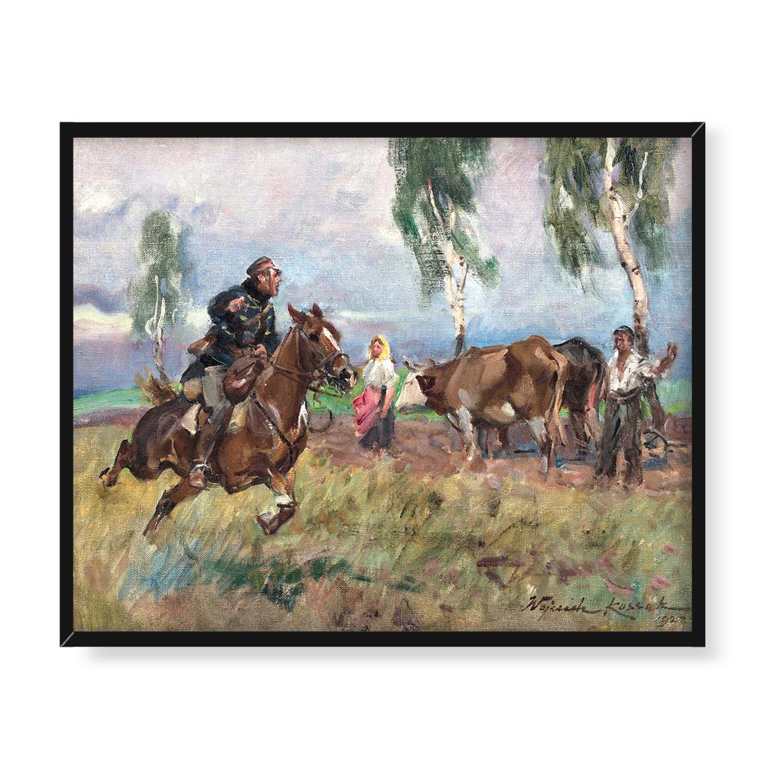 Wojciech Kossak Na polu 50x40