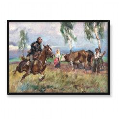 Wojciech Kossak Na polu 70×50