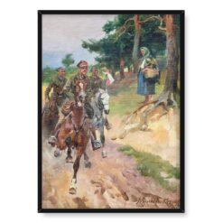 Wojciech Kossak Patrol ułanów 50×70