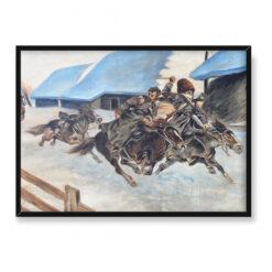 Wojciech Kossak Pogoń za bolszewikami 70×50