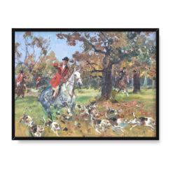 Wojciech Kossak Polowanie par force 30×40