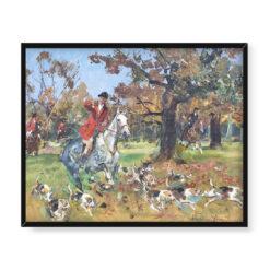 Wojciech Kossak Polowanie par force 50×40