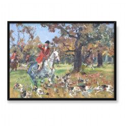 Wojciech Kossak Polowanie par force 70×50