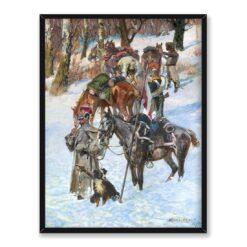 Wojciech Kossak Postój pod wsią Brylowa 30×40