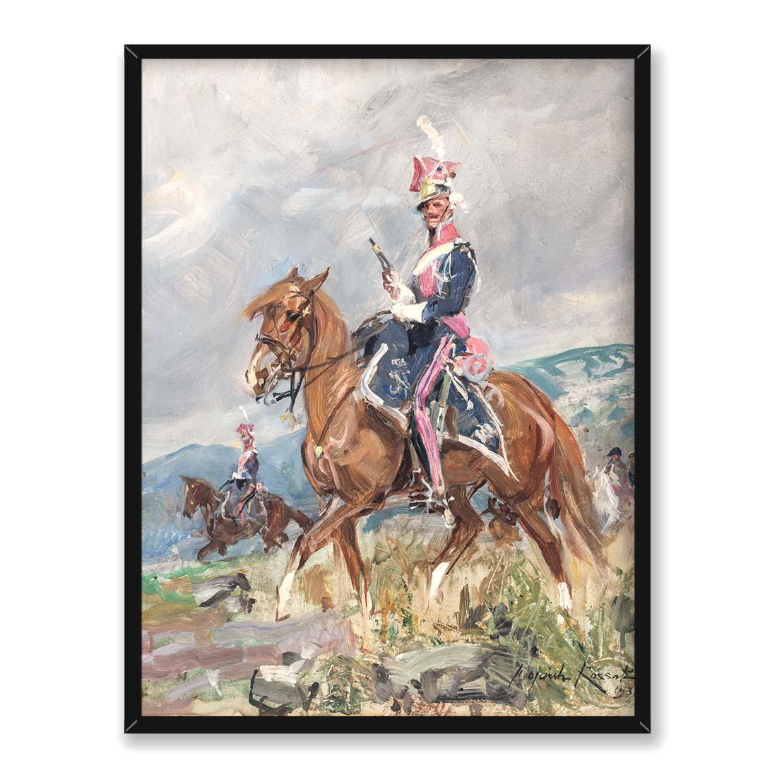 Wojciech Kossak Szwoleżer z eskorty Napoleona 30x40