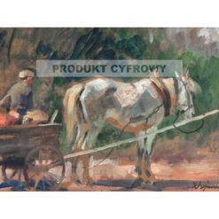 Wojciech Kossak Zaprzęg z białym koniem — produkt cyfrowy do pobrania