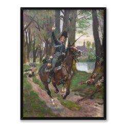 Wojciech Kossak Zwyciężyliśmy Raszyn 1809 30×40