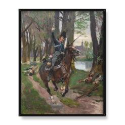 Wojciech Kossak Zwyciężyliśmy Raszyn 1809 40×50