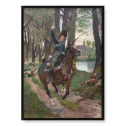 Wojciech Kossak Zwyciężyliśmy Raszyn 1809 50×70