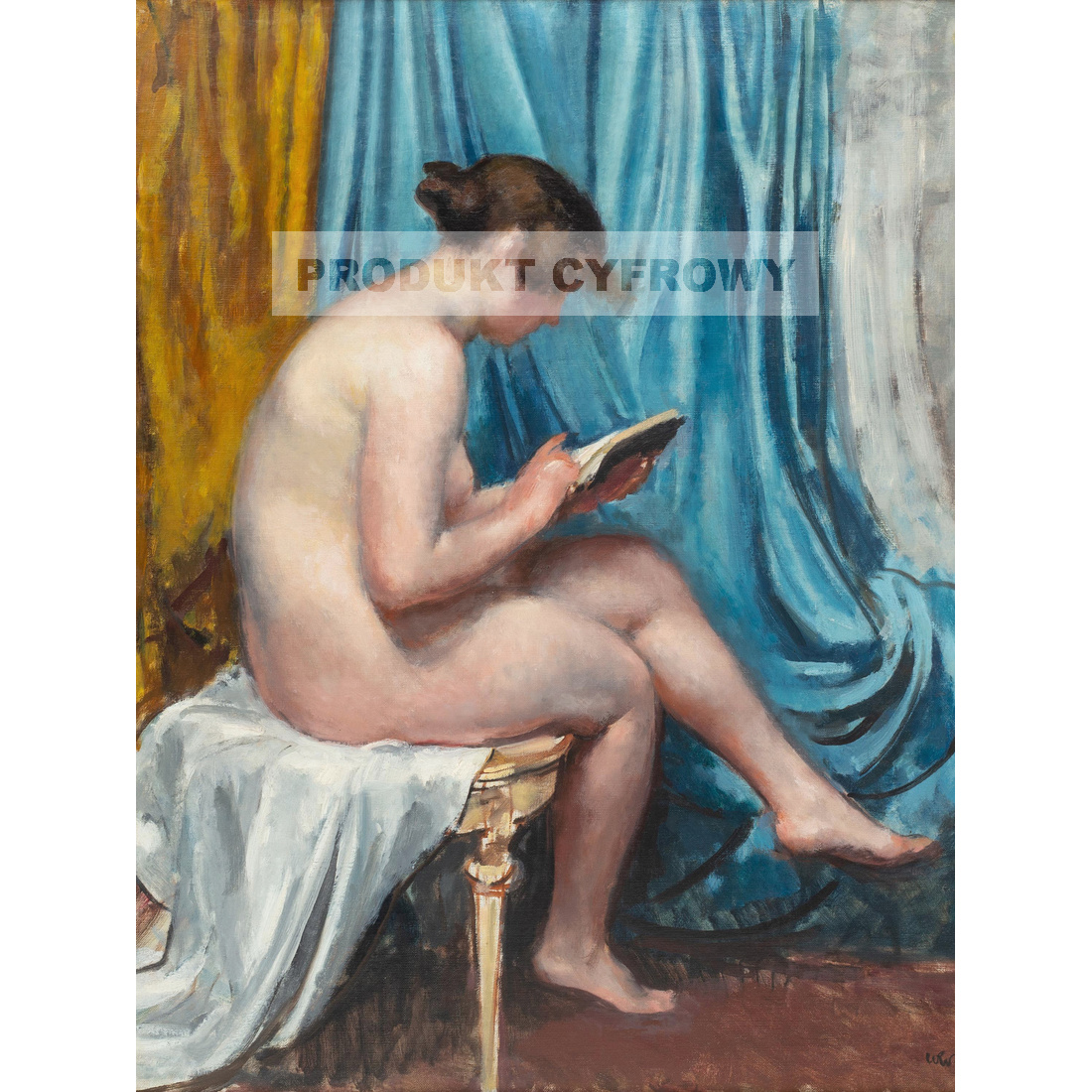 Wojciech Weiss Akt siedzącej kobiety — produkt cyfrowy do pobrania