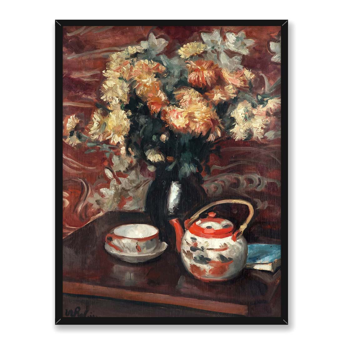 Wojciech Weiss Chryzantemy i chińska porcelana 30x40