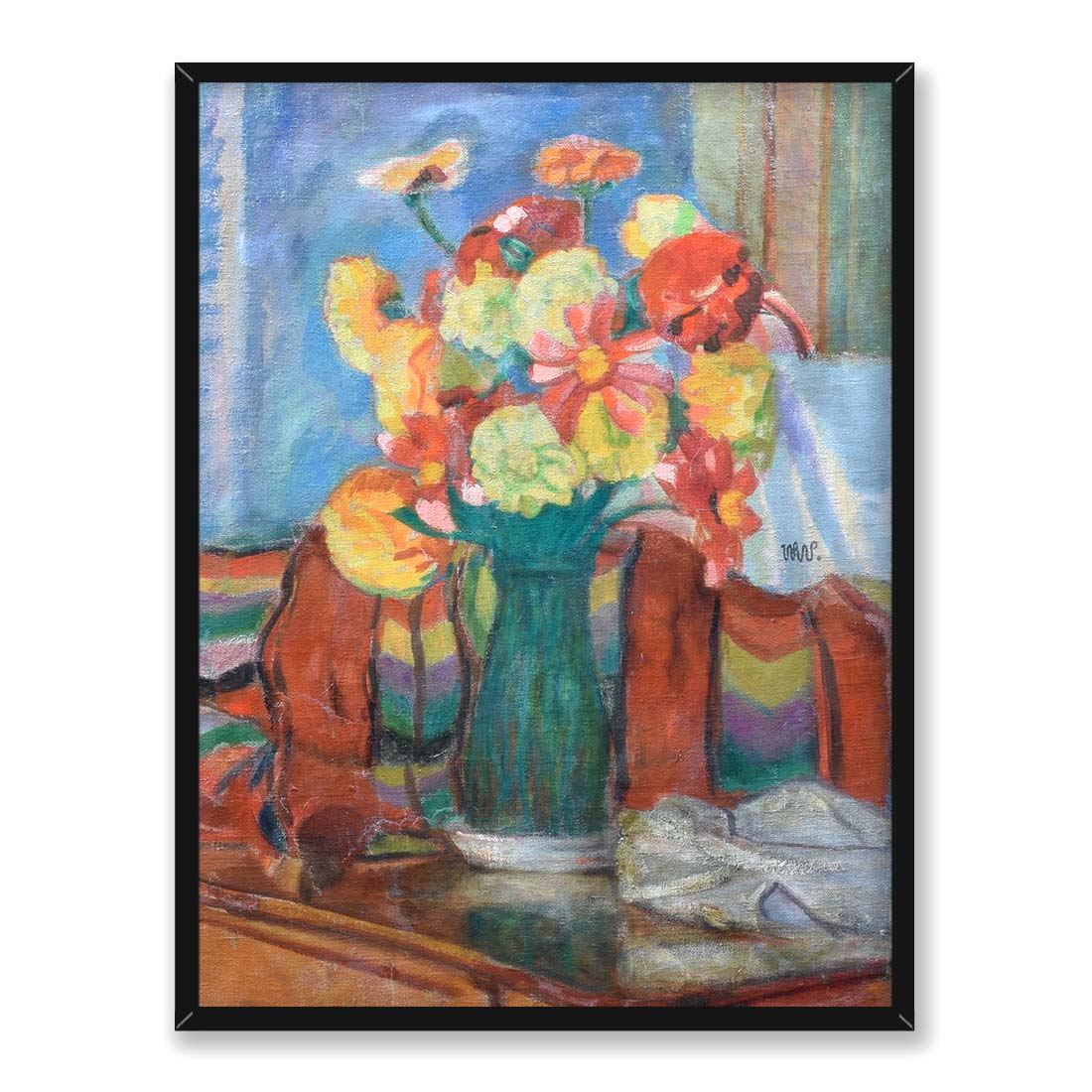 Wojciech Weiss Cynie w szklanym wazonie 30x40 w RAMIE