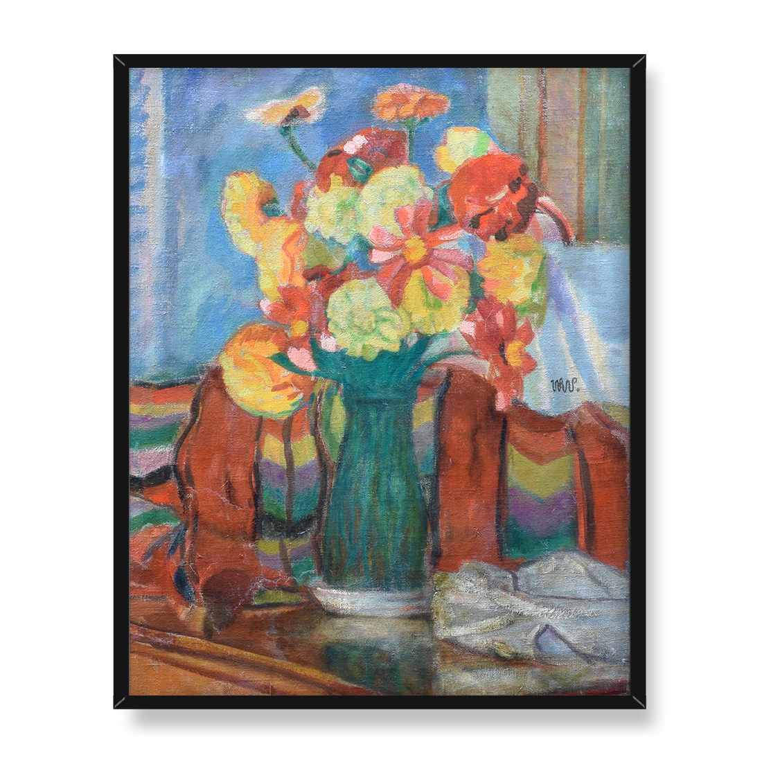 Wojciech Weiss Cynie w szklanym wazonie 40x50 w RAMIE