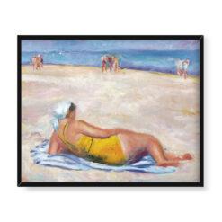 Wojciech Weiss Haneczka na plaży 50×40