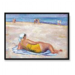 Wojciech Weiss Haneczka na plaży 70×50