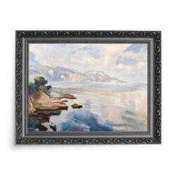 Wojciech Weiss Obłoki odbijające się w morzu Cap Ferrat 70×50