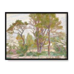 Wojciech Weiss Pejzaż z drzewami 30×40